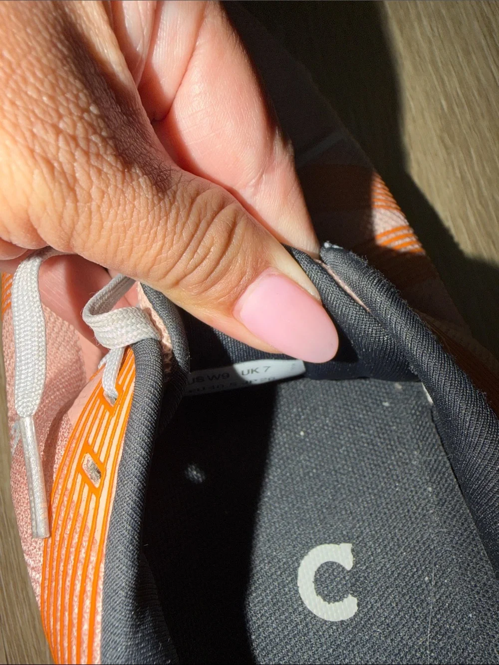 On Running Women's Peach and Orange Lightweight Running Shoes